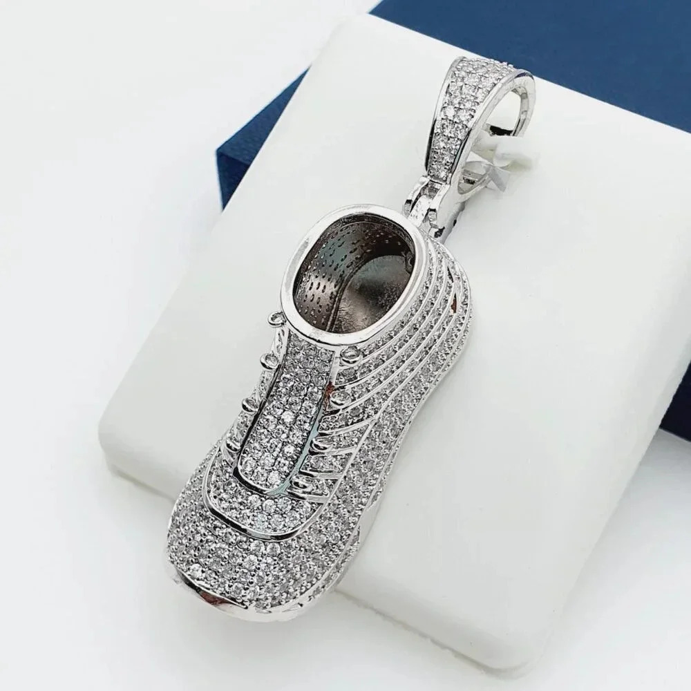 925 Sterling Silver Plated CZ Pendant, EVBRS642 - Picture 10 of 11